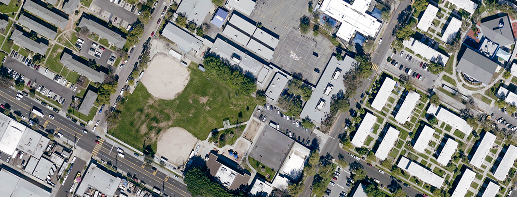 Aerial view of Boyle Heights zoning