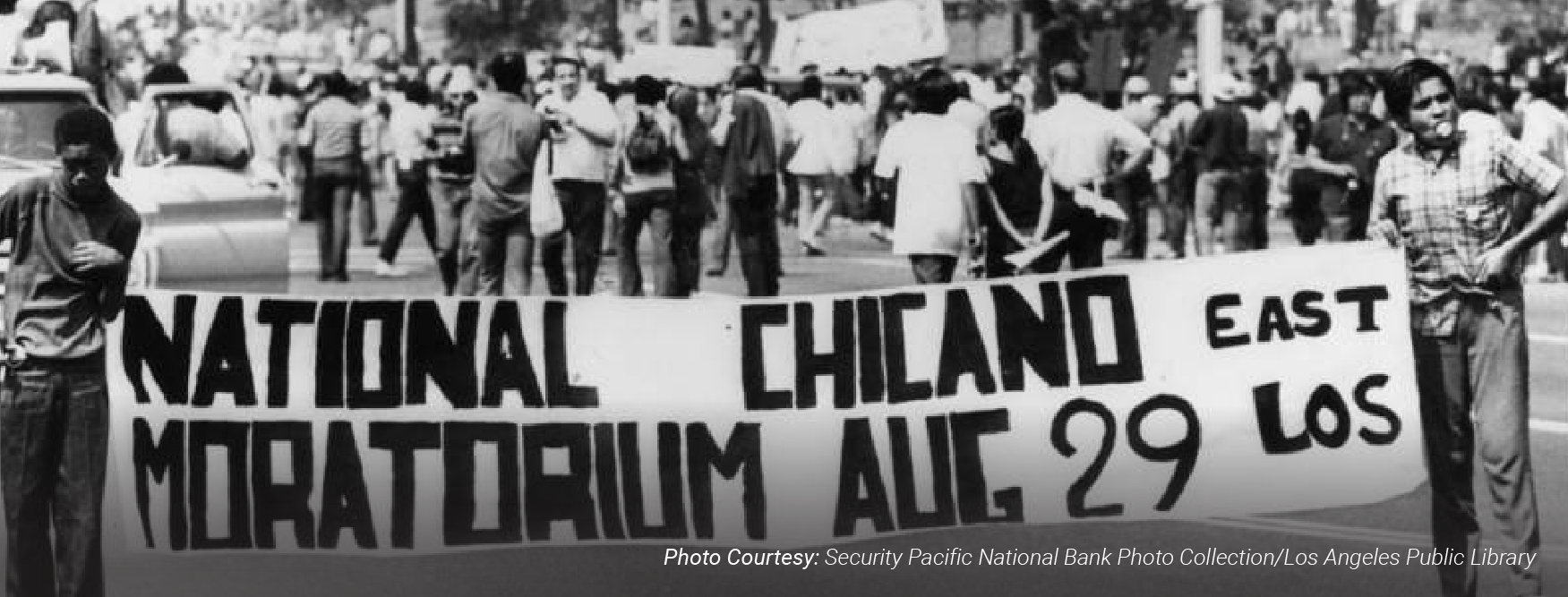 Protesters with a poster