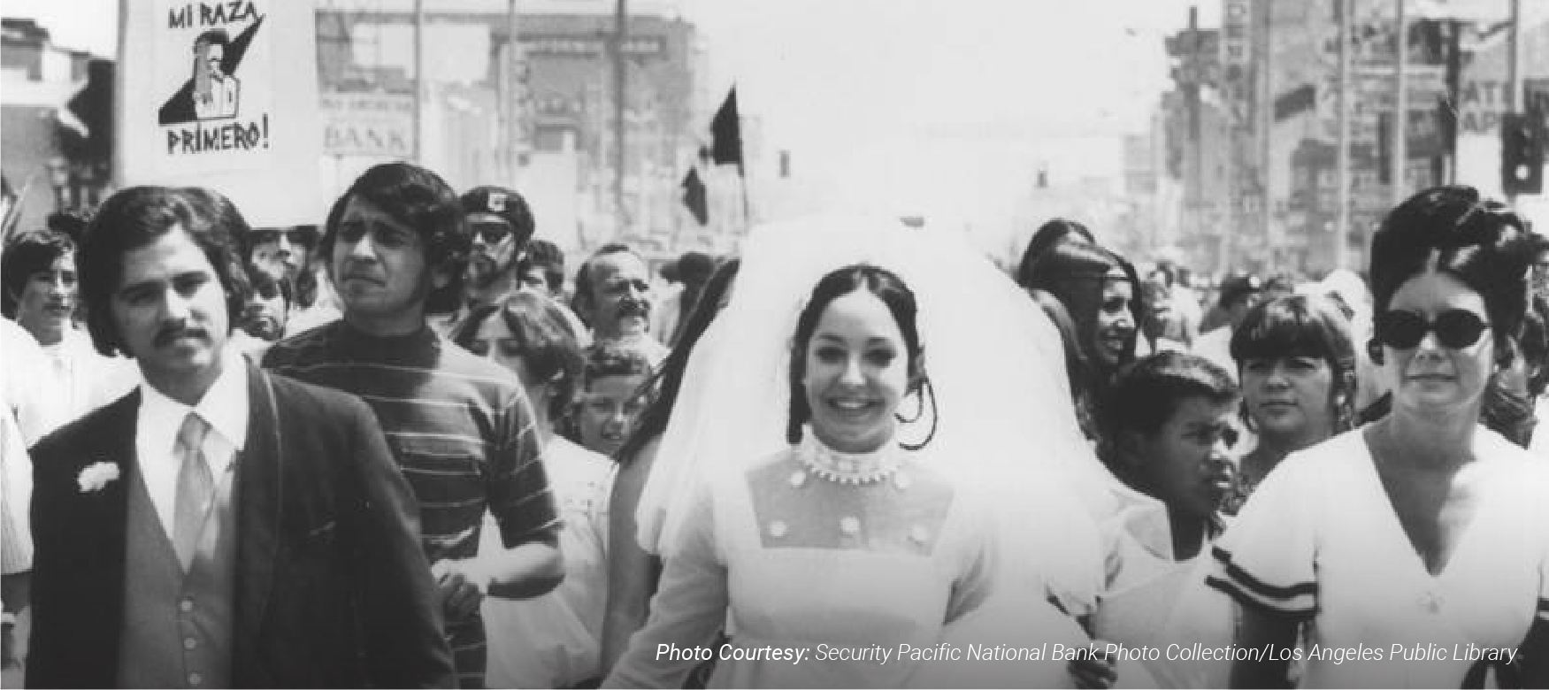 Newlyweds march