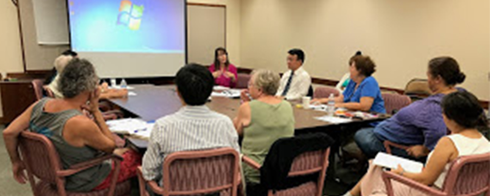 group meeting around a table