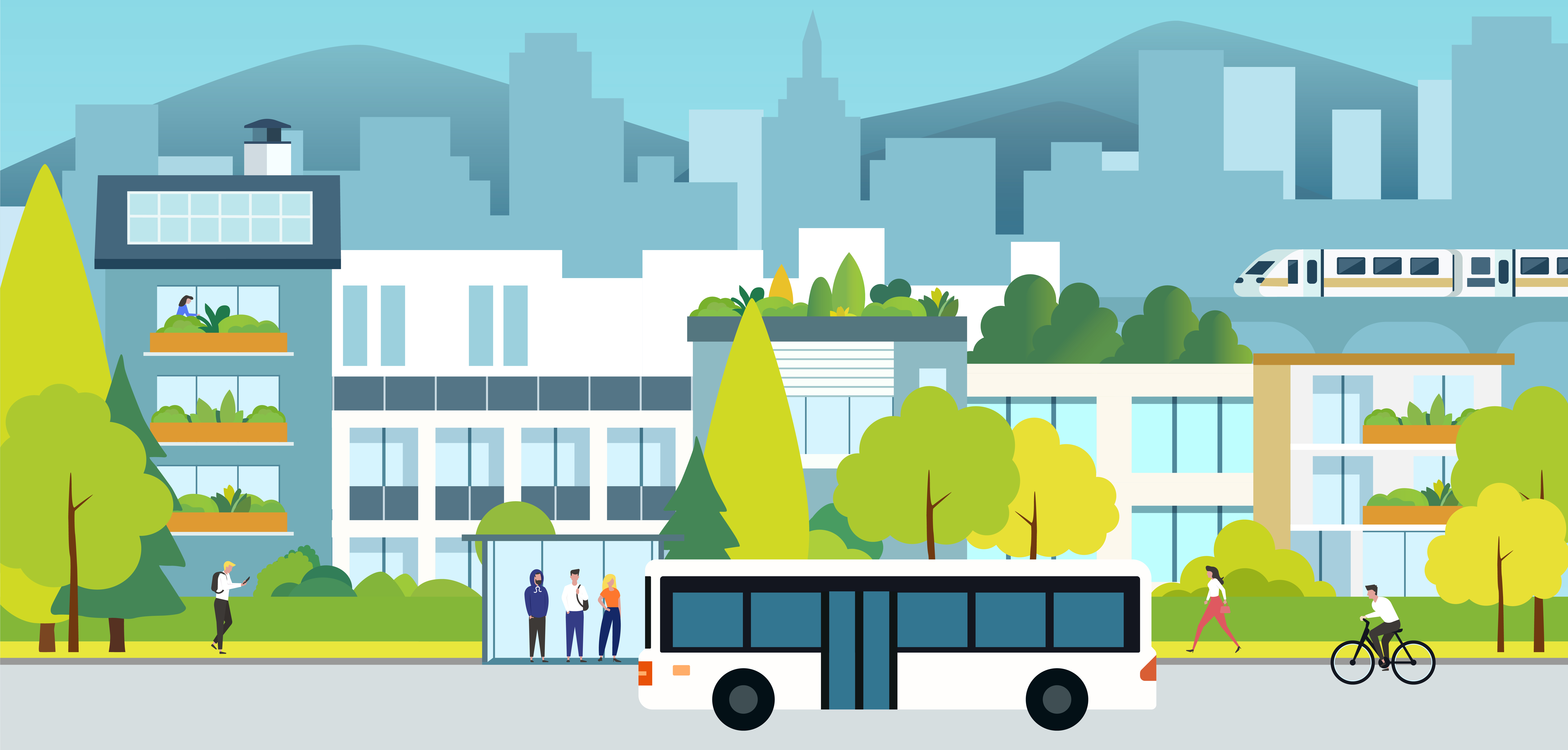 Transit Oriented Illustration for the February Monthly Publication